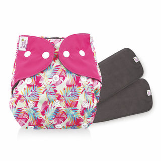 BeebabyBumtelligentPocketStyleClothDiaper_2RapidryInsertsFor0To3Years-Pink_SilkRoutes_1